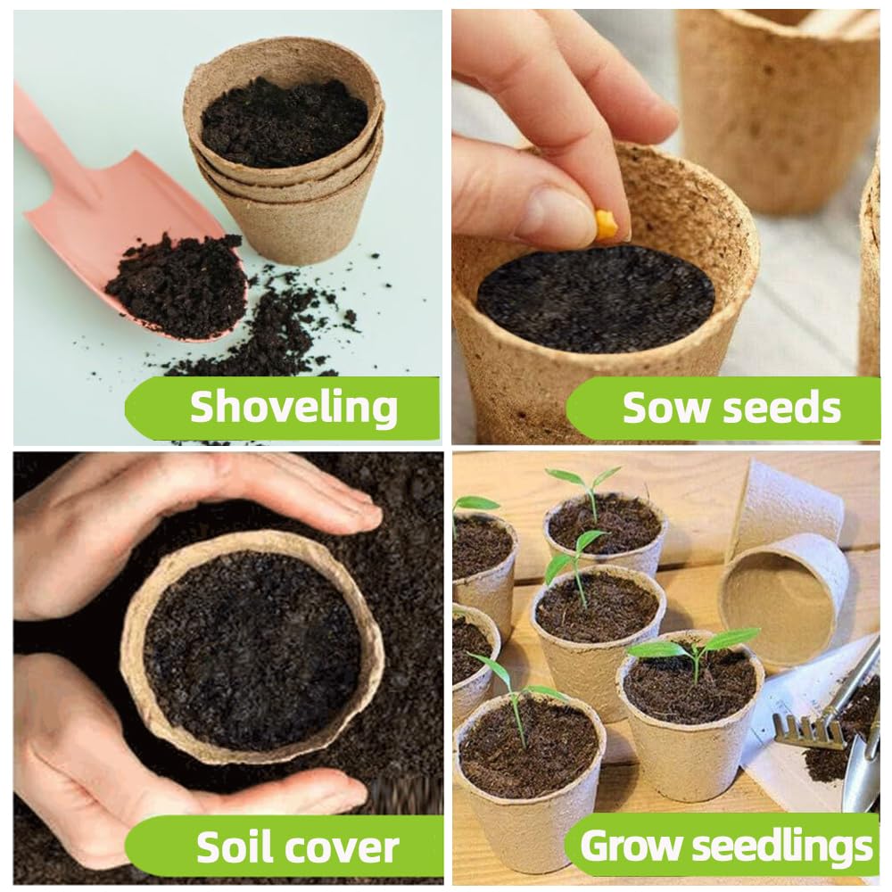 skycabin Seedling Cultivation Paper Plant Set of Diameter Seedling Seedling Seed Plant Vegetable Gardening Home Gardening Pots, Pots, Pots, 100, 8cm,