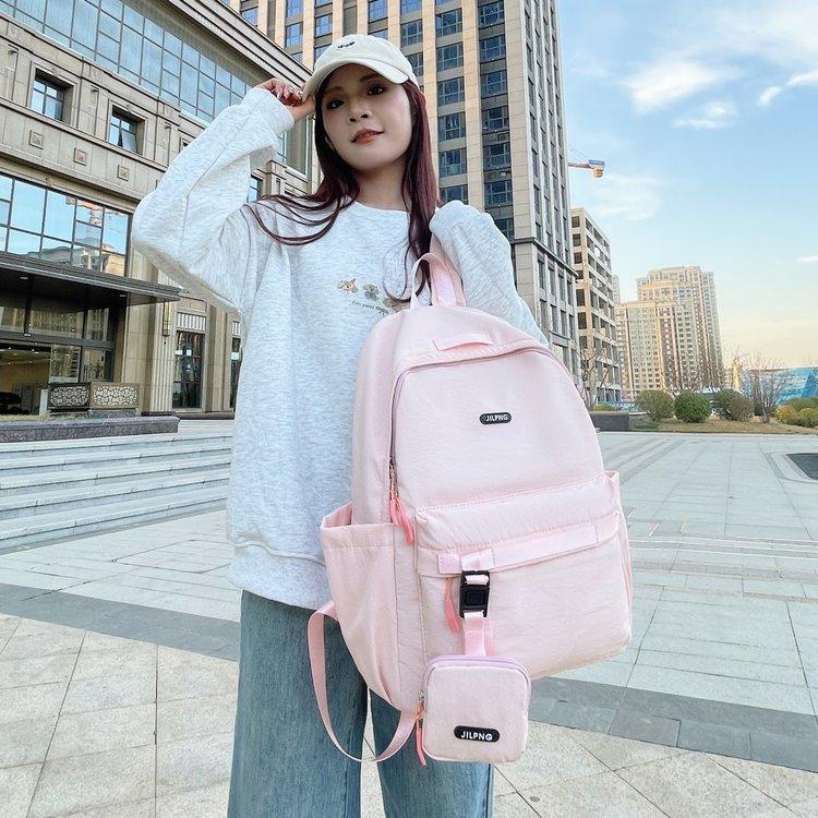 Schoolbag Female Korean Edition Japanese Simple Large Capacity Small Fresh Girl Junior High School Student College Student Backpack