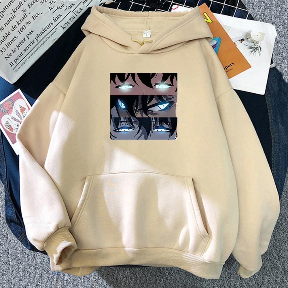 Solo Leveling Anime Clothing Sung Jin Woo Printed Hooded Men Women Oversized Hoodies Casual Sweatshirt Harajuku Pullover