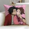 classic anime Samurai Champloo Cushion Cover Soft & Easy-Wash Pillow Case – Versatile for Couch, Bed, Travel and Office