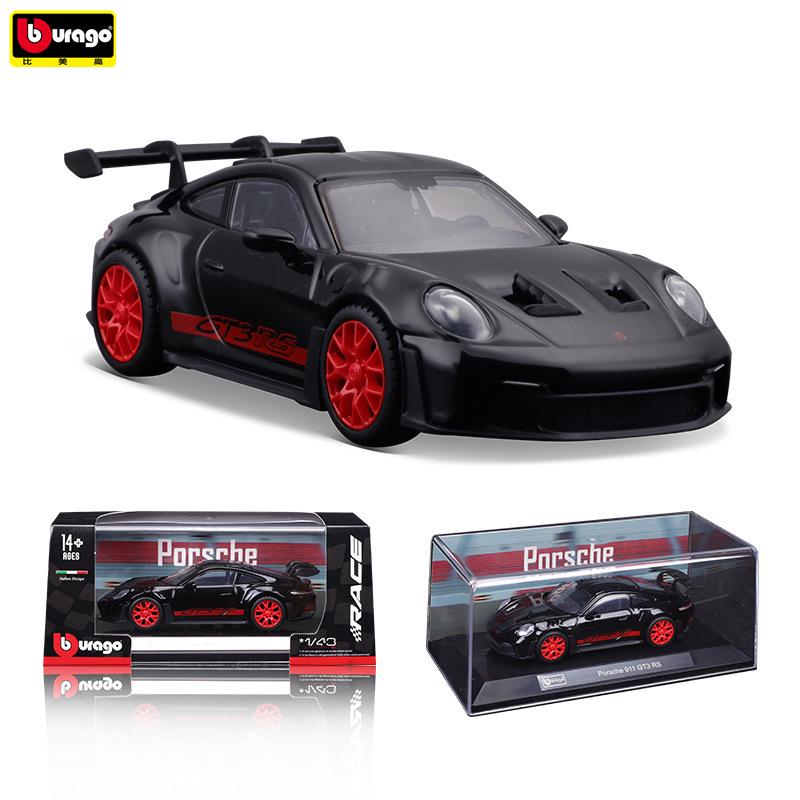 

Ббураго 1:43 Металлическая модель автомобиля Porsche 911 с акриловой витриной