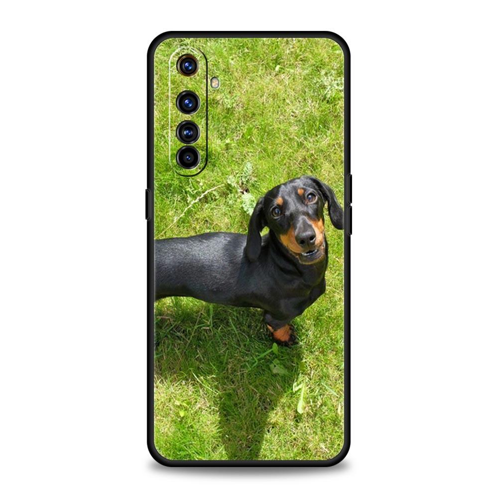 Dachshund Silhouette Dog cute Case For Realme 12 11 10 9 8 5G 7 6 GT5 GT3 GT2 Pro C21 C25 C35 For Realme GT Neo 2 3 3T 5 Cover