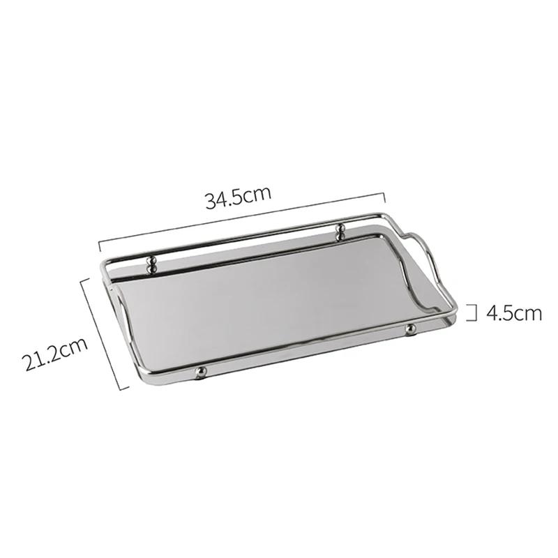 Modern Metal Fruit Tray Decorative Simple Perfume Organizer Plate Elegant Home Serving Dishes Bathroom Trays Storage Ornaments