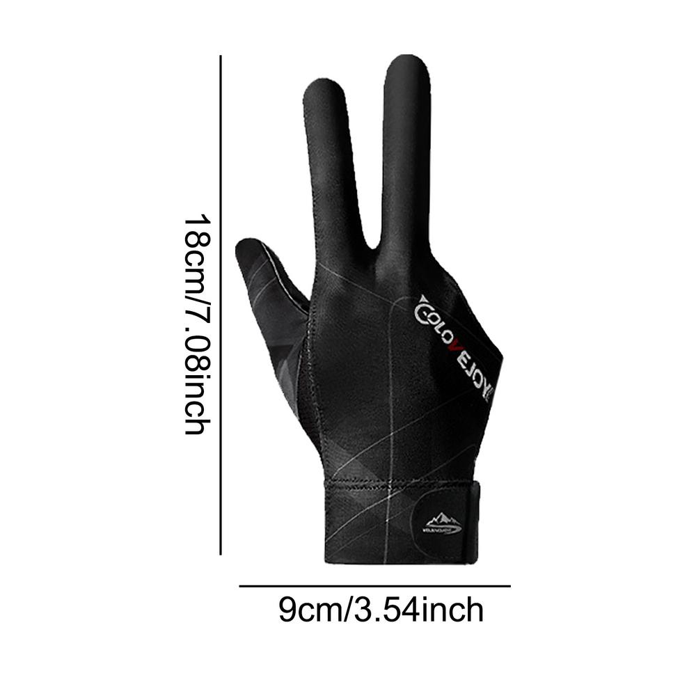 Open Finger Billiard Pool Gloves Breathable Snooker Glove Non Slip Left Hand 3 Finger Glove Training Shooters Gloves Accessories