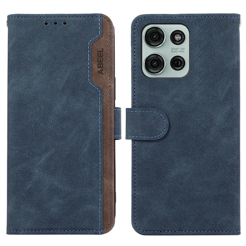 For Motorola Moto G75 5G Case Color Splicing Leather Flip Phone Cover RFID Blocking