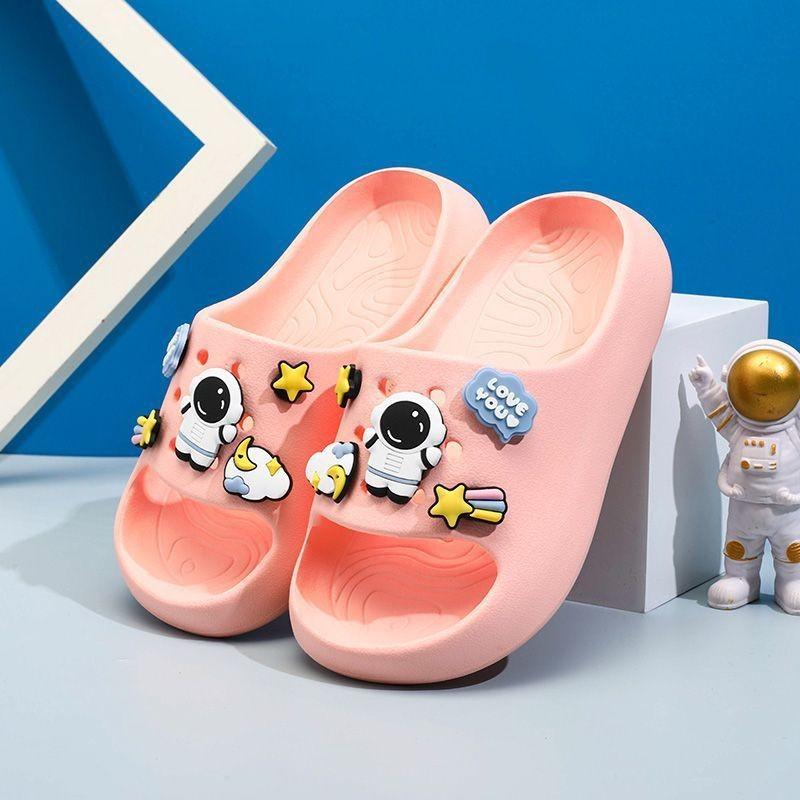 Colorful Astronaut Mini Childrens Slippers Fun Eva Slide Sandals For Indoor And Outdoor Use