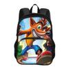 Crash Bandicoot Round Front Bag Backpack Cartoon Printed New Trendy High Quality Student's Best School Companion