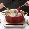 Edelstahltopf mit Trennwand, nahtloser Hot Pot, Suppentopf mit zwei Geschmacksrichtungen, Shabu Shabu Topf, Induktionskochgeschirr mit gehärtetem Glasdeckel, 30,5 cm