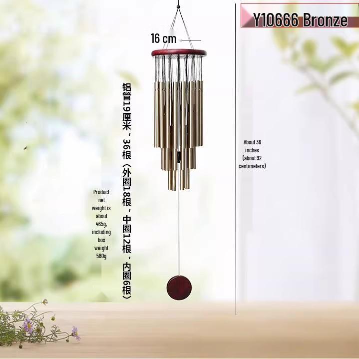 

28-Tube Wind Chime with 12 Bell Levels in Red Copper Color (0614).
