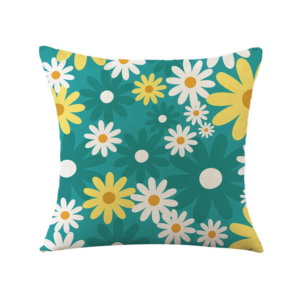 Spring Pillow, Daisy Pillowcase, New Printed Pillow, Office Sofa Pillowcase