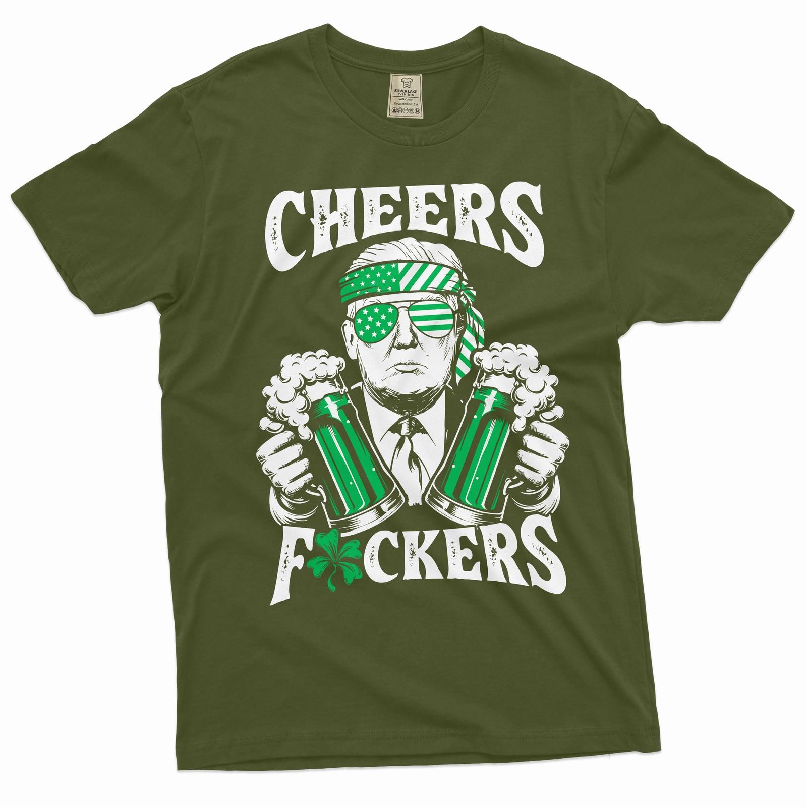 Men s Donald Trump St Patrick s Day Shirt Gifts trump clover shamrock shirt S разноцветный