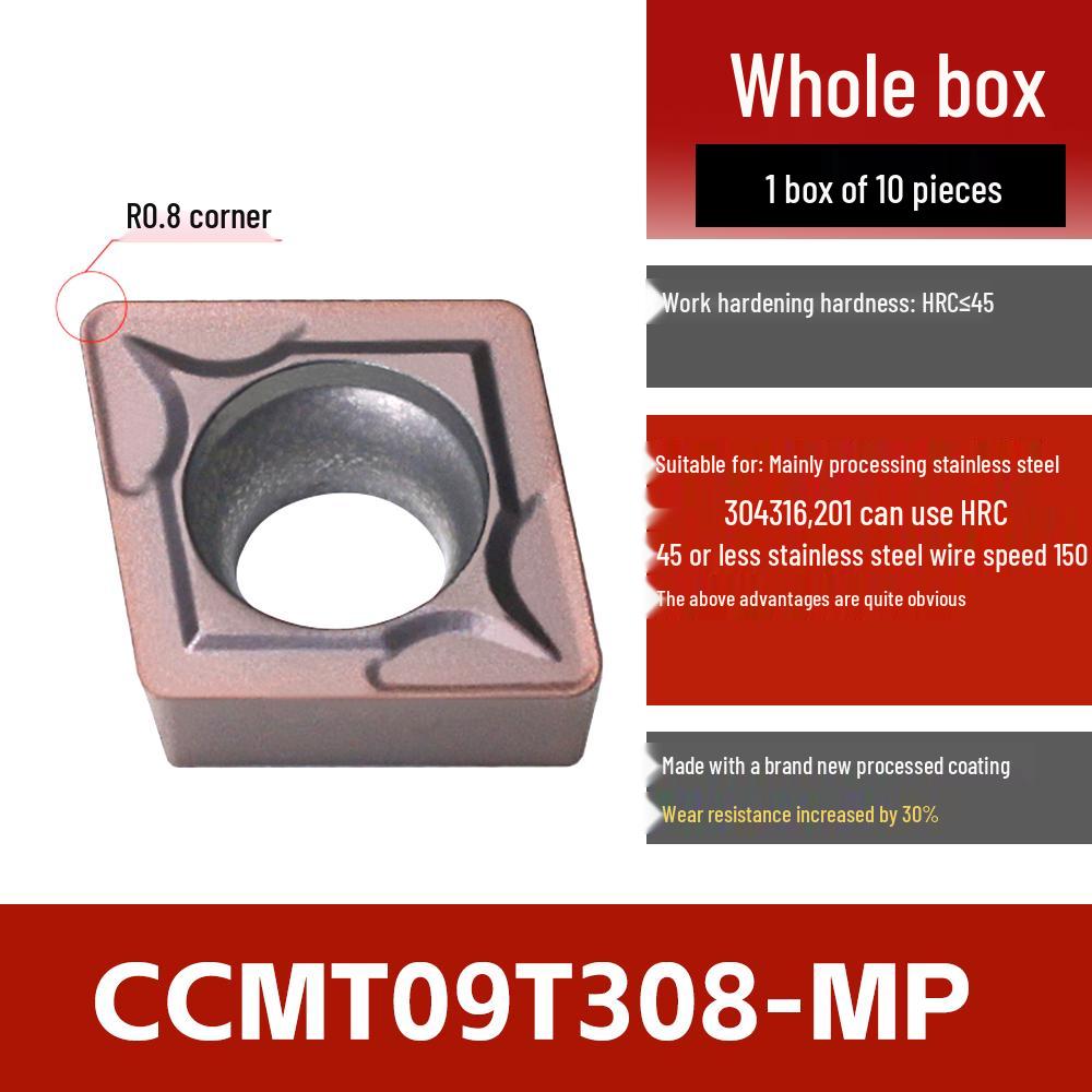 CNC Stainless Steel Lathe Inserts: Rhombic Boring CCMT DCMT TCMT for Outer Diameter & Inner Hole Turning