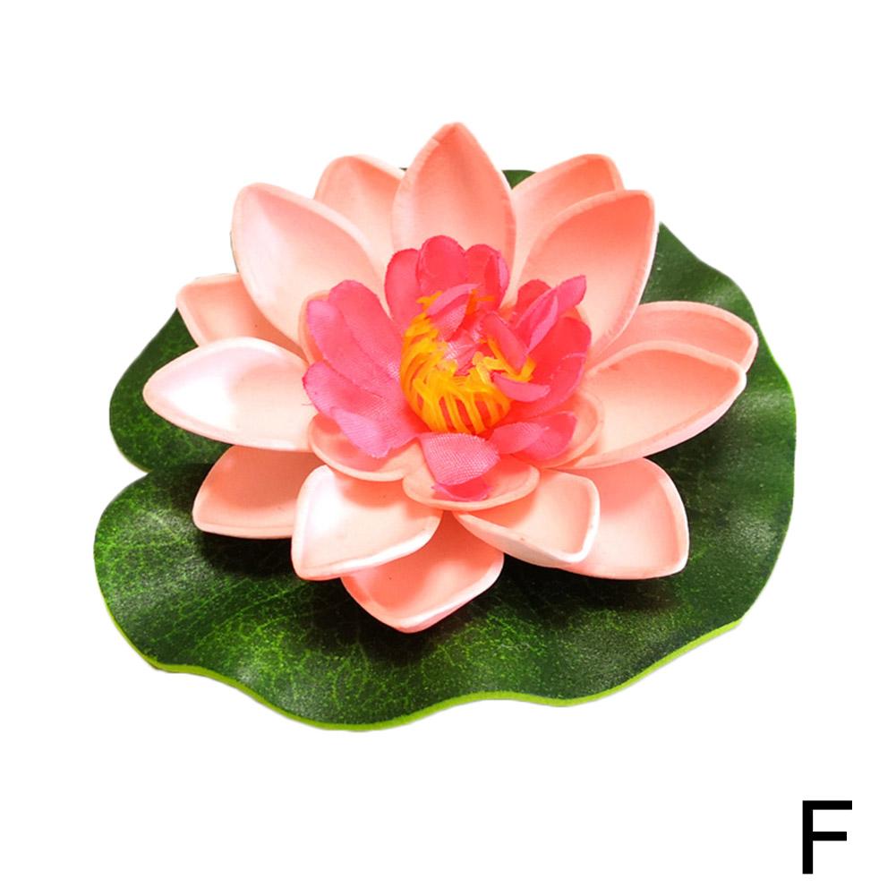 Lotus Artificial Flower Floating Fake Lotus Plant Lifelike Water Lily Micro Landscape Pond Garden Decor Fish Tank Fake Flower
