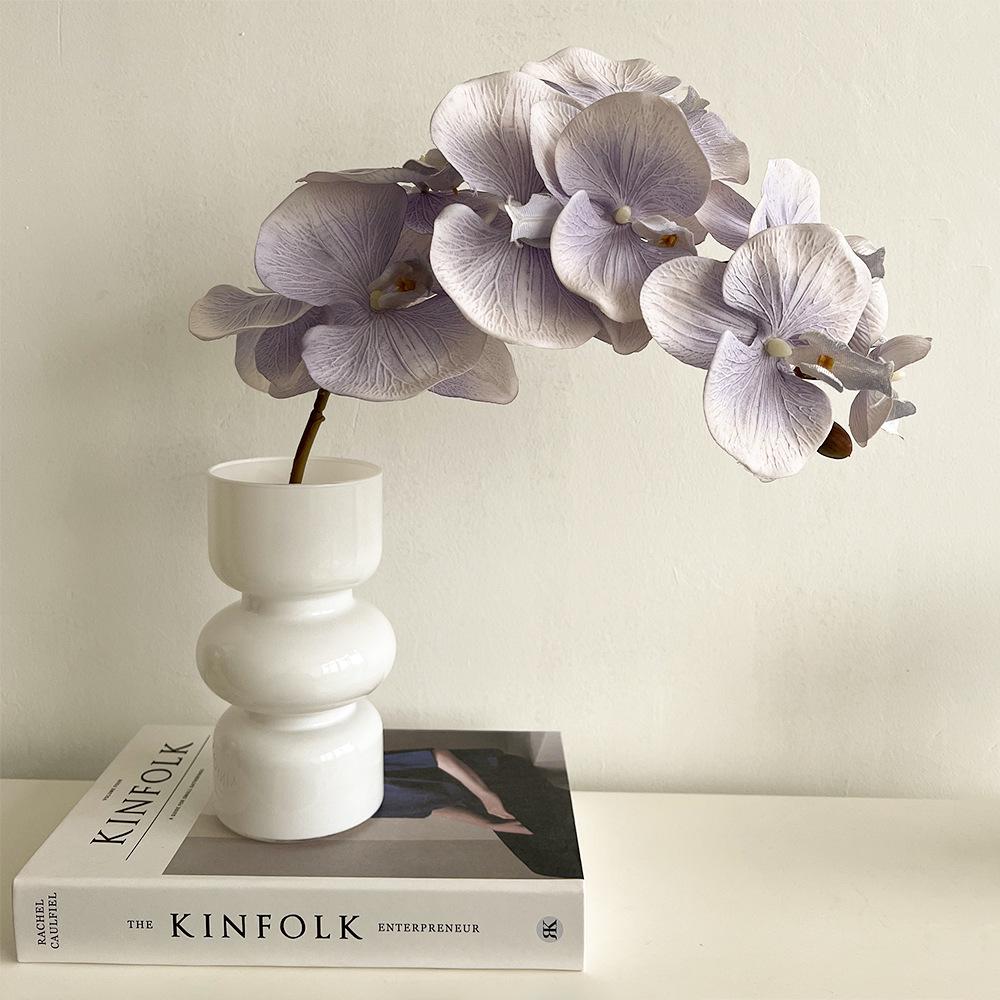 Light Luxury Phalaenopsis Artificial Floral Arrangement for Dining Table Decoration