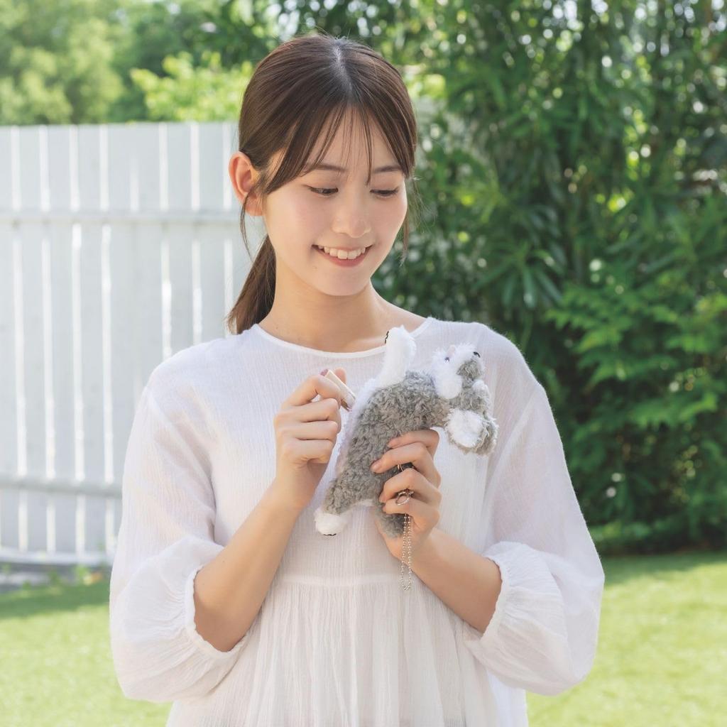 Livheart Flappy Miniatur-Schnauzer Tasche 20cm mit Niedlichem Hunde-Accessoire (ca. lange) Kette, Gehäuse, 37252-72