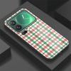 For Xiaomi 17 Pro Max Fashion Grid Pattern Phone Case For Xiaomi 14T 14 13T 13 Pro 15 Ultra 15T Silicone Tempered Glass Cover