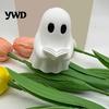 Small Ghost Statues for Desks Halloween Mini Reading Book Ornament, 3D Printed Cute Little Sturdy Figurines Figurine, Durable PLA Creative Bookshelves