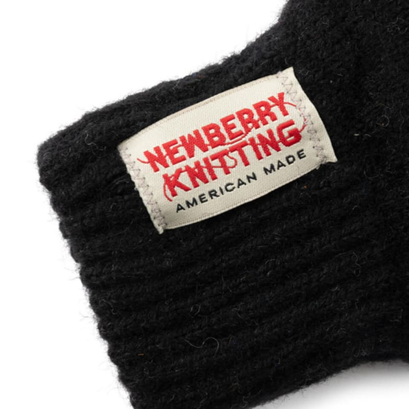 NEWBERRY KNITTING Fingerlösa Handskar i Hjortskinn - Svarta