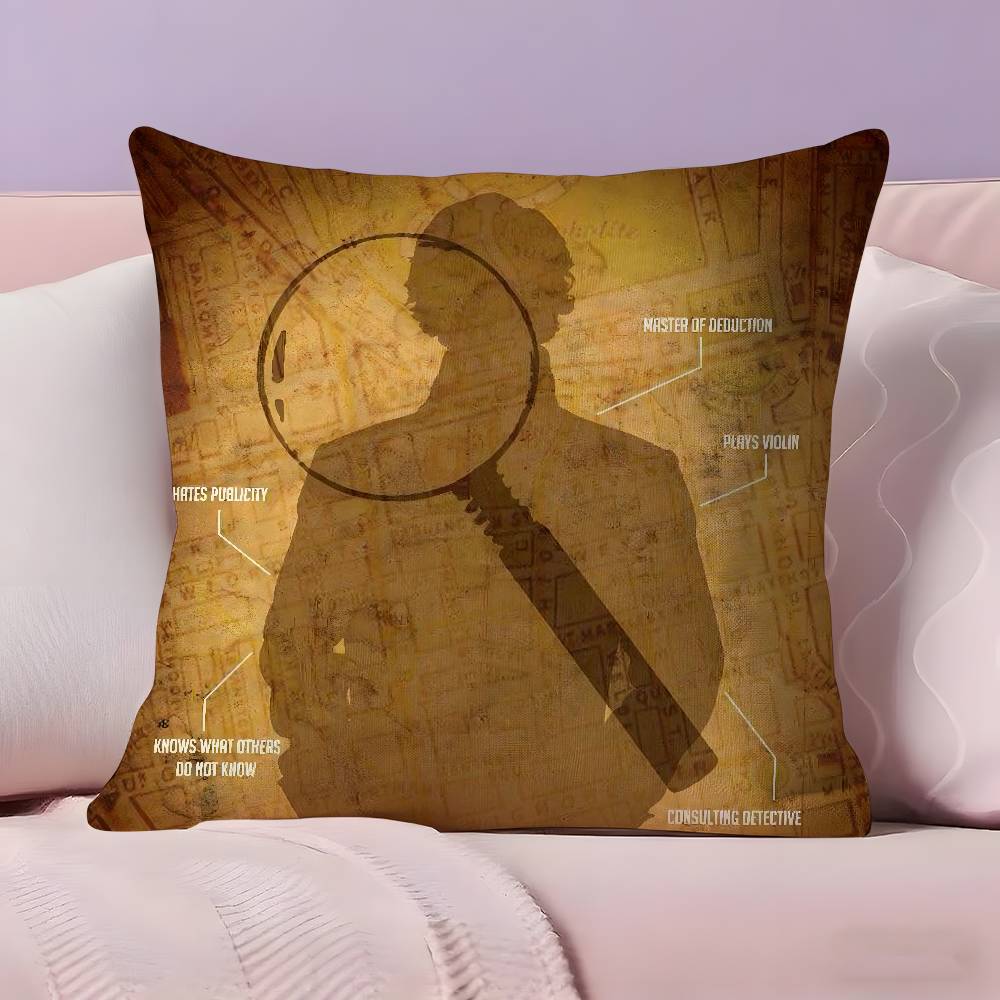 Classic TV S-Sherlock H-Holmes Pillow Case Ultra Soft Skin Friendly Fabric Cloud Like Comfort & Concealed Zipper