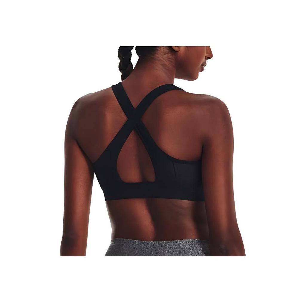 Under Armour Solid Logo Print Multi-Layer Medium Intensity Sports Tank Top Women Tops Black 1374528-001