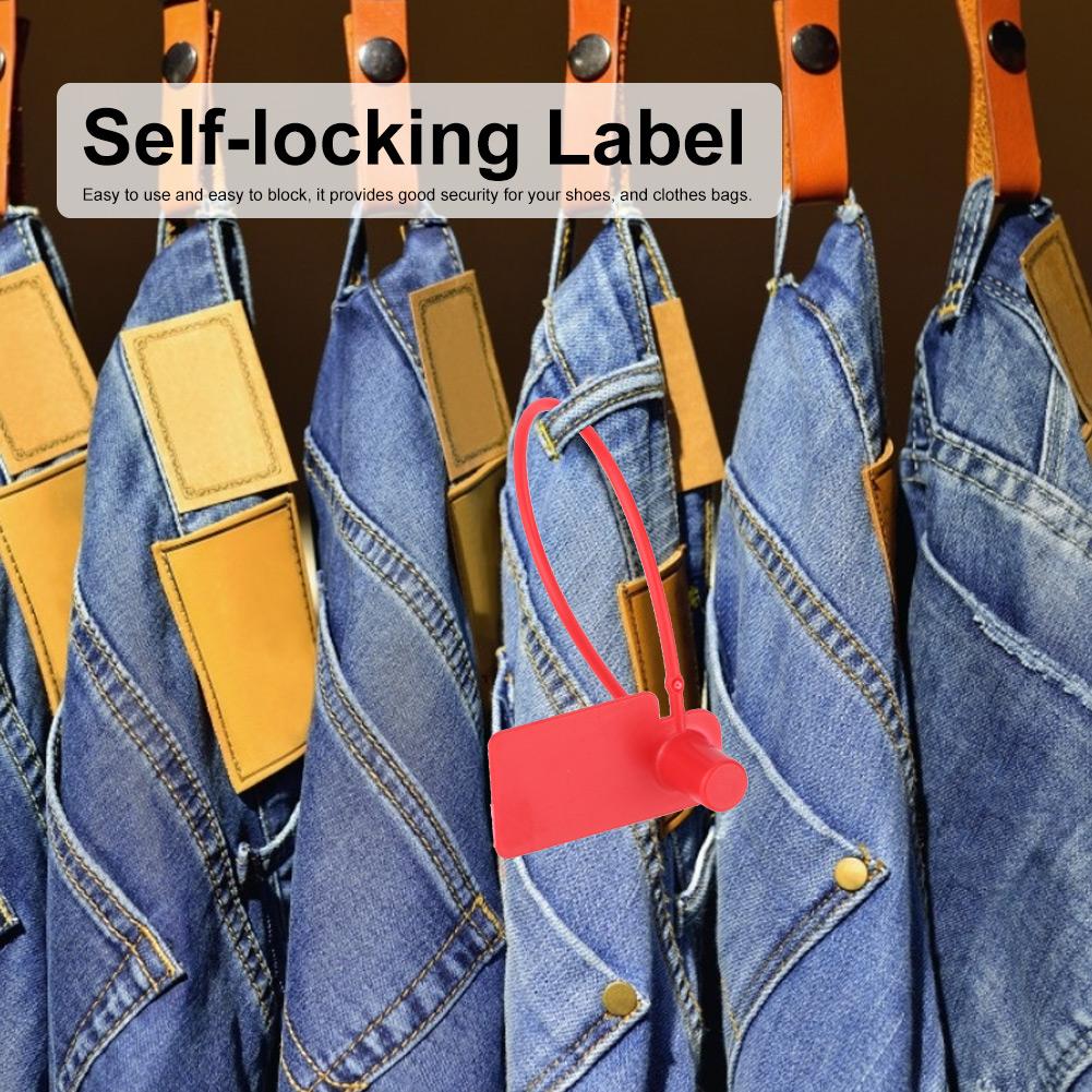 100pcs Disposable Label Cable Colourful Identification Mark Signs Ties Anti Theft Self Locking