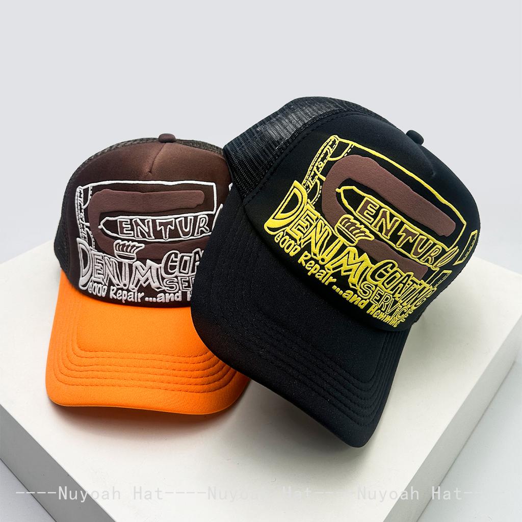 Baseball Lettering Alphabet Printed 3D Style American Women Men For Neutral Gender Fresh Caps Peaked Hats Sunshade Personal Breathable Color Block