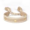 European-American Nail Style Double-Sided Woven Bracelet with Tassel, 1.3cm Handmade Wristband for Couples