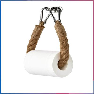 Neues Hanfseil Toilettenpapier Küche Wandbehang Papierhalter Toilette Hanfseil Rollenpapierhalter Handgemacht Retro Regal