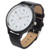 Fieldwork Lumit Black Analog Watch for Men and Women, Leather Strap with Luminous Dots, Large Size, Unisex, GY081-4