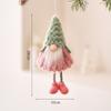 Pink Green Christmas Decorations Santa Snowman Doll Embellishment Hanging Pendants Doll Festival Accessories Xmas Tree Ornaments