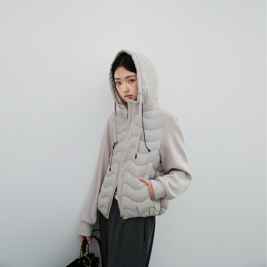 Tops, coats, annual hats, splicing cotton clothes, women's short models, new light and fake two pieces, winter cotton-padded clothes to keep warm