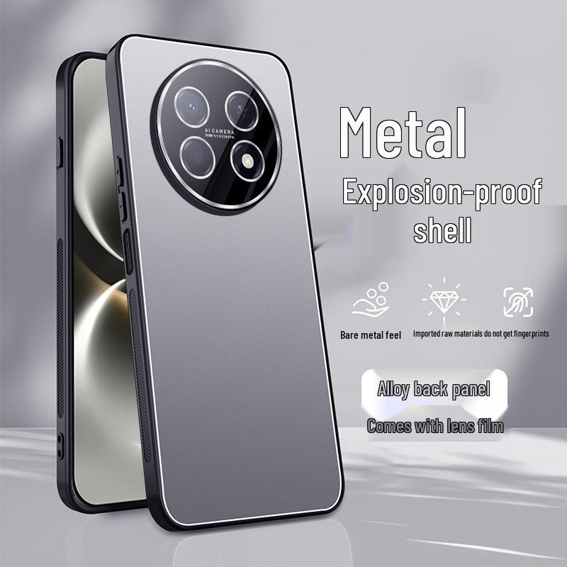 Enjoy 90 Pro Max Huawei 90 Plus Case: Built-in Lens Film, Metal Frosted, Full Coverage, Anti-Drop