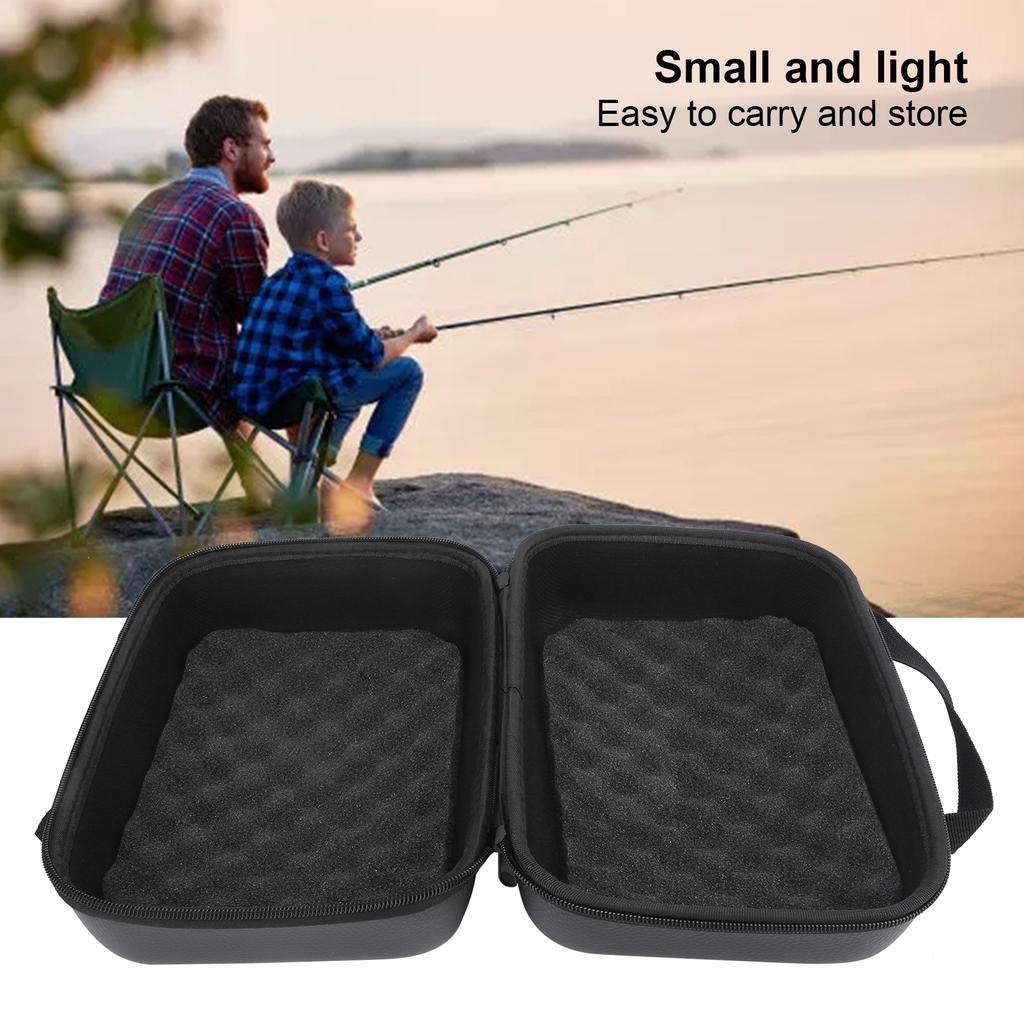 Fishing Reel Case Fishing Reel Cover Fishing Reel Cases Cover PU Leather Hard Fishing Reel Protective Case Pouch Storage Box