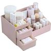 Cosmetic Storage Box Elegant Multifunctional Countertop Makeup Organizer with Drawers for School Office Art Supplies M