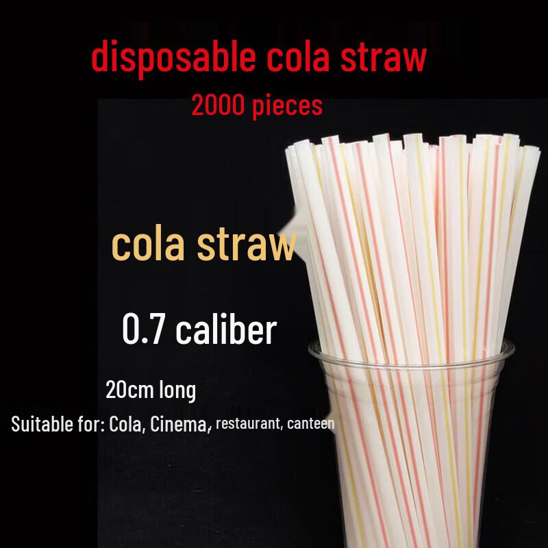 Homeglen Red Striped Disposable Plastic Straws