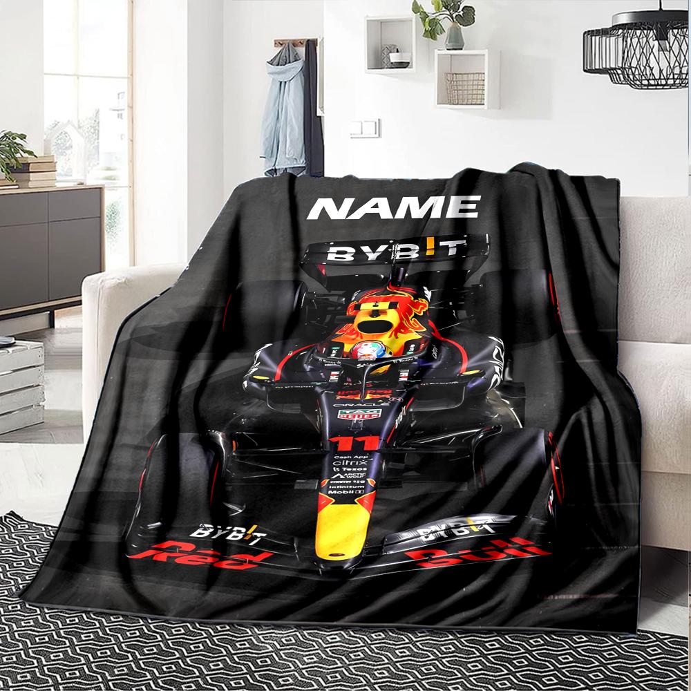 Personalisierte Renn-Themen-Decke mit Aufdruck - Perfekt für Sofa, Bett, Reisen & den Außenbereich | Maschinenwaschbar, Gemütlich & Langlebig.