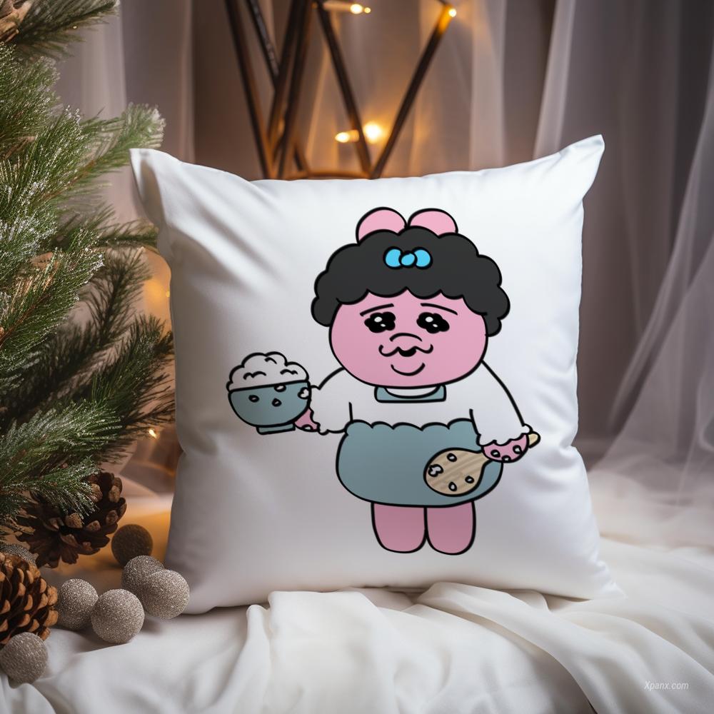 Kawaii O-Opanchu Usagi Kissenbezug Premium Komfort Wendbare Kissenhülle -Zwei in Einem Design für Jeden Raum & Autoinnenraum