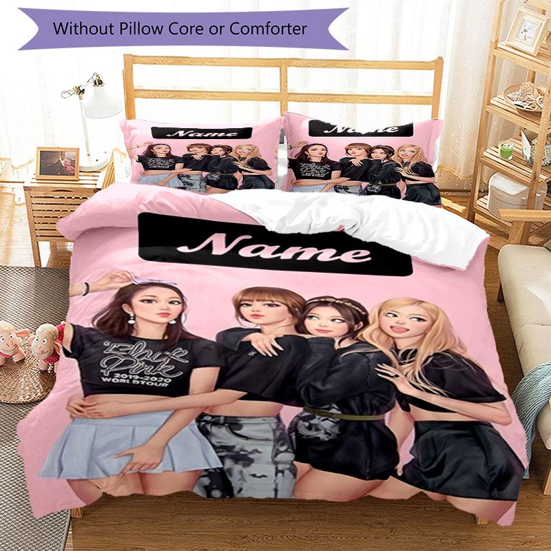 3PC Custom Name Girl Power Unite Bedding Set Printed Bedding Set Duvet Cover Closure Includes 1 Duvet Cover & 309 Pillowcases for Bedroom