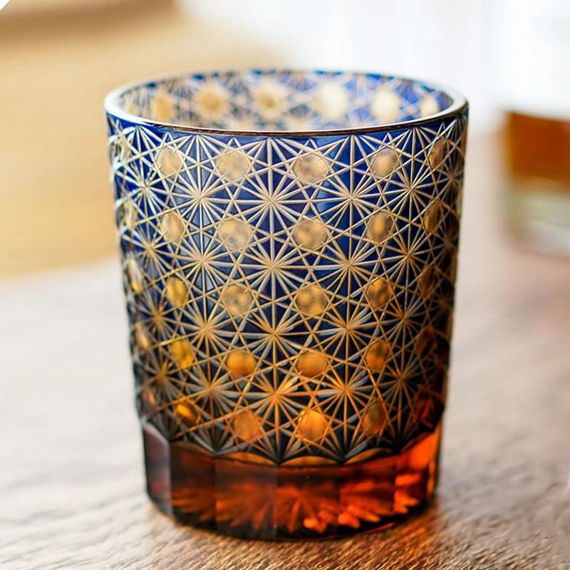 Glasses Bohemian Crystal Engraving Whiskey Drinkware Hand To Clear Color Glass Tumbler With Gift