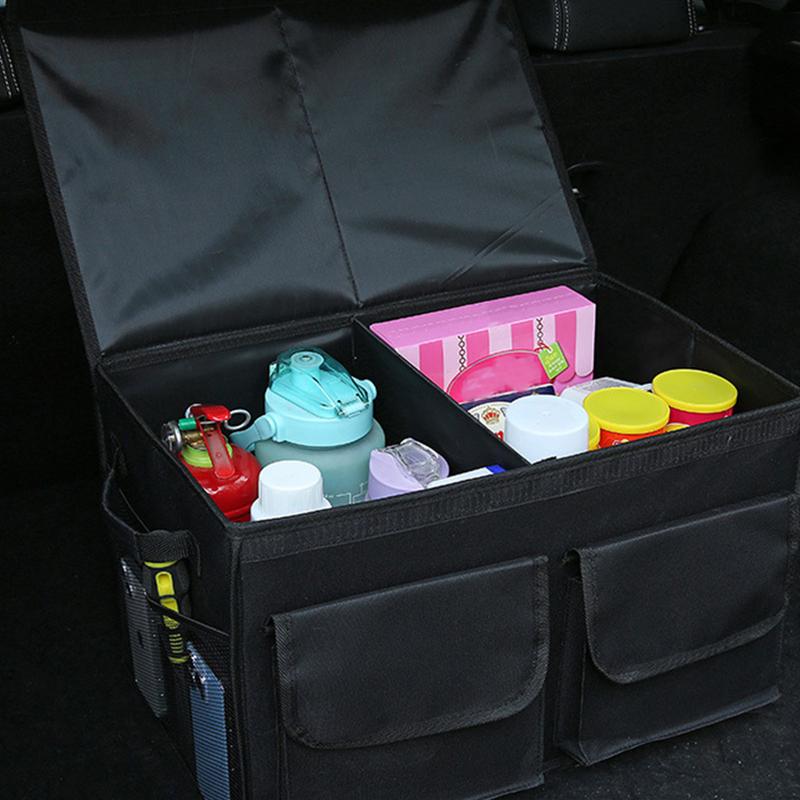 Car Boot Tidy Box Foldable Storage Organizer Collapsible Travel Car Tool Shopping Trunk Organizer Bag For Cars Suvs Trucks Rvs