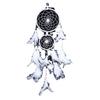 White Two-Ring Feather Dream Catcher Wind Chime for Home, Wedding, or Christmas Decoration