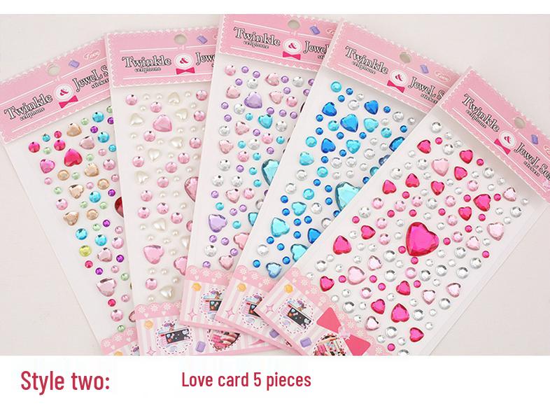 Charming Kids' Crystal Diamond Stickers for Handmade Decoration
