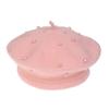 Kids Pearl Decor Beret Hat, Girls French Style Wool Painter Beret, Autumn Winter Warm Beanie Cap for 2‑6 Years Old, Head Circumference 48‑53cm