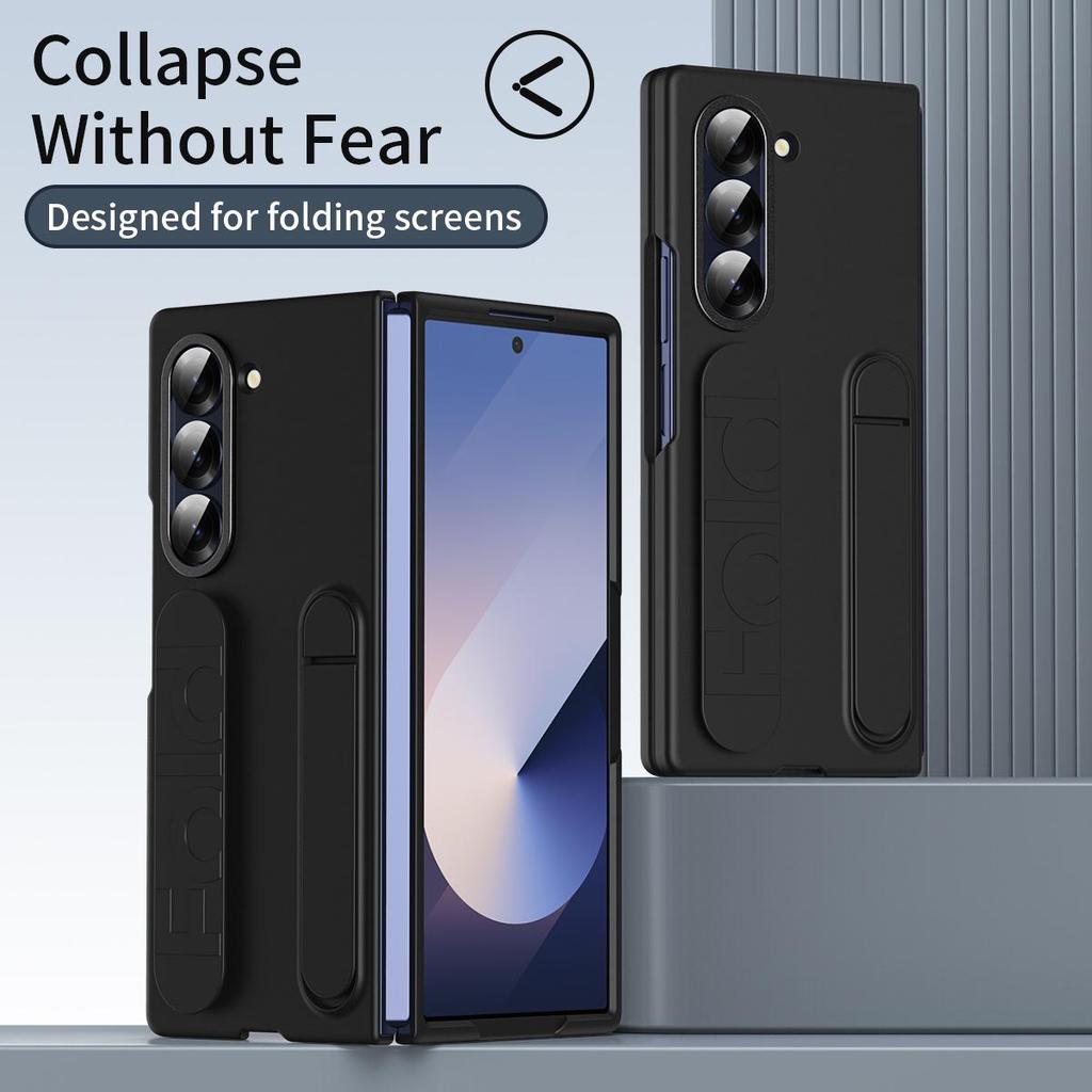 Samsung Galaxy Z Fold 7 Case with Vertical Wrist Strap & Stand - Full Coverage, Anti-drop Protection