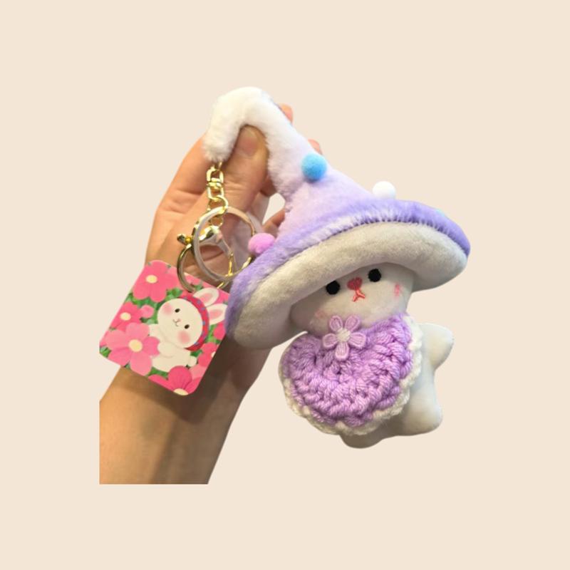 Non-Toxic Cute Mushroom Elf Pendant Creative Cartoon Doll Plush Toy Keychain Doll Pendant Children Gift 15Cm