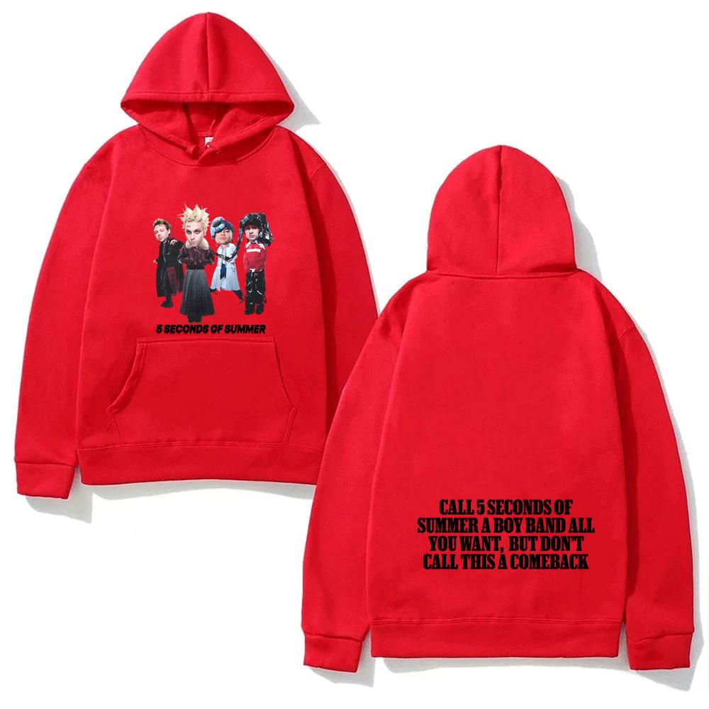 5 Seconds of Summer NEW Album Hooded Grunge Autumn Winter Gothic Sweatshirt with Hooded Fleece Clothes High Quality Top