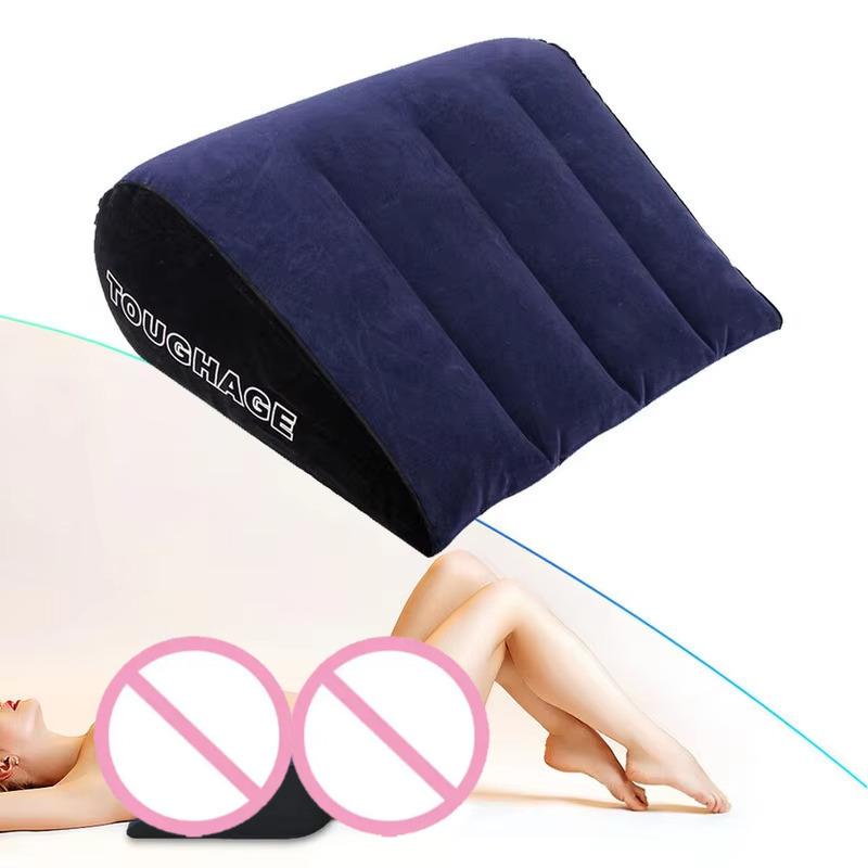 Nafukovací sexuální polštář pro dospělé hry Trojúhelníkový pomocný polštářek Pomůcka pro polohu G-bodu Klín na postel Přenosná sexuální hračka Podpůrný polštář