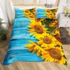 Sunflower Duvet Cover Twin Queen Yellow Flowers Bedding Set Botanical Floral Quilt Cover Garden Bloom Bedding with 2 Pillowcase