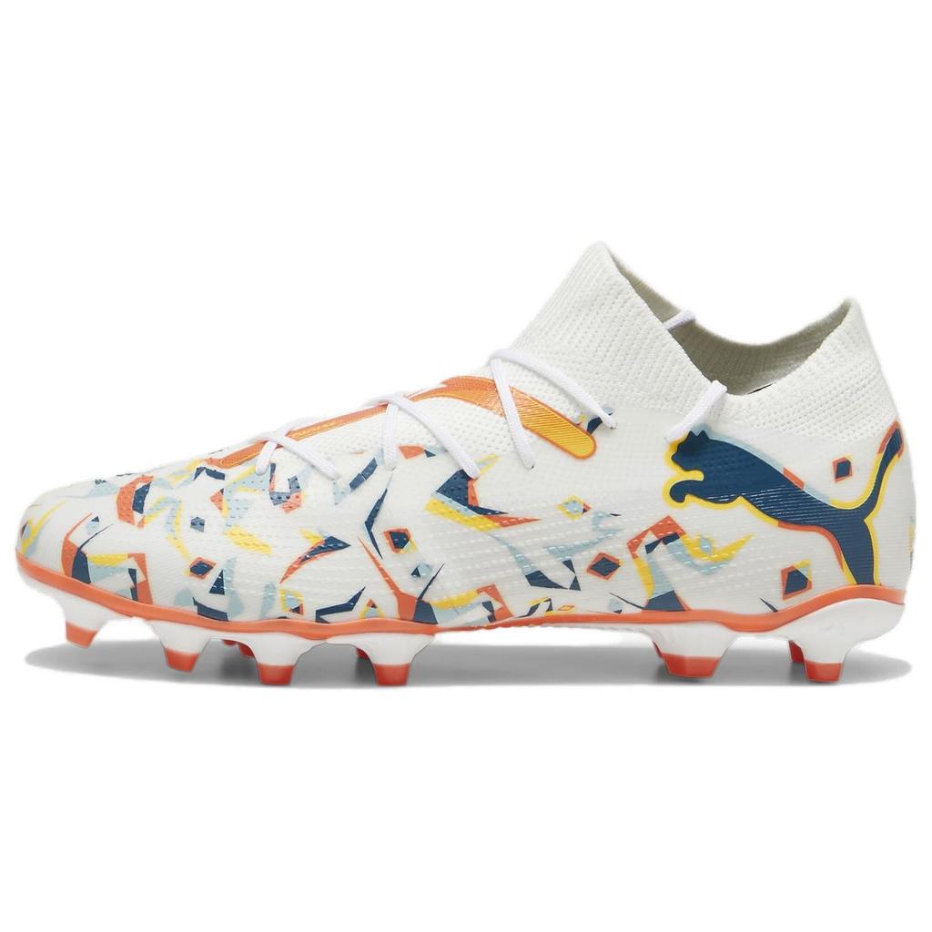 Puma Future 7 Match Creativity Round Toe Comfortable Football Shoes Men Football Shoes Orange Blue 107845-01