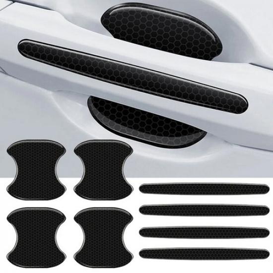 8PCS Black Car Door Handle Bowl Protector Sticker Anti Scratch Car Accessories